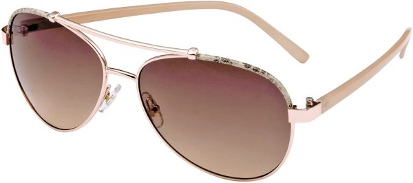 Foster Grant Aria Sunglasses, Gold, Womens, Unisex, SFGF17007 - Image 2