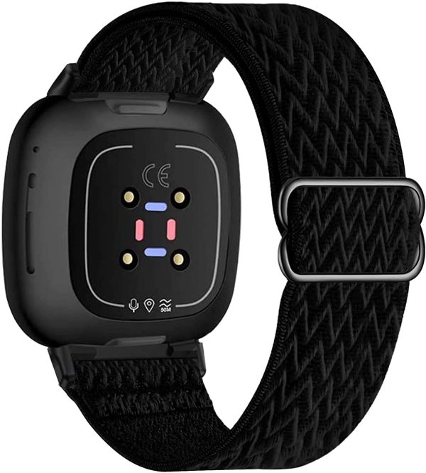 Fengyiyuda Elastic Strap Compatible with Fitbit Versa 3/ Fitbit Sense Strap,Adjustable Nylon Sports Straps for Women Men,Breathable Replacement Wristband - Image 3