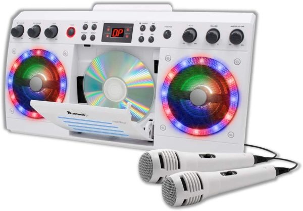 Beatbox Karaoke Machine CDG/CD+G. Built in Disco Lights. Includes 600 Song Family Party Hits Pack & 2 Microphones - Image 3