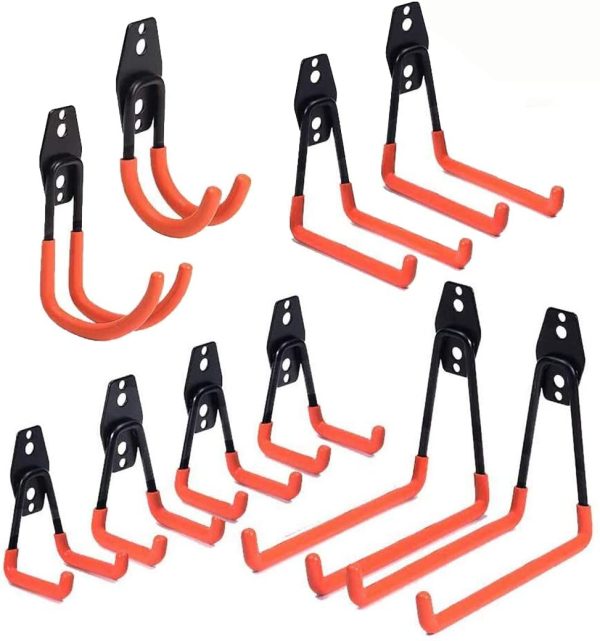 Garage Hooks, Steel Heavy Duty Garage Storage Hooks for Organizing Power Tools,Ladder,Bulk Items (pack of 10) - Image 4