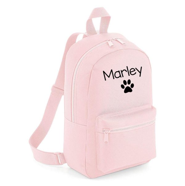 Personalised Dog Name and Paw Rucksack Backpack Pets Travelling - Image 4