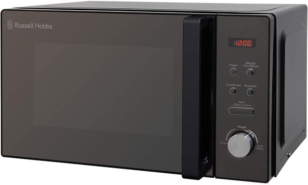 RHM2076B 20 Litre 800 W Black Digital Solo Microwave with 5 Power Levels, Automatic Defrost, 8 Auto Cook Menus, Clock & Timer, Easy Clean & 21410 Mode 2-Slice Toaster, Plastic, Black - Image 2