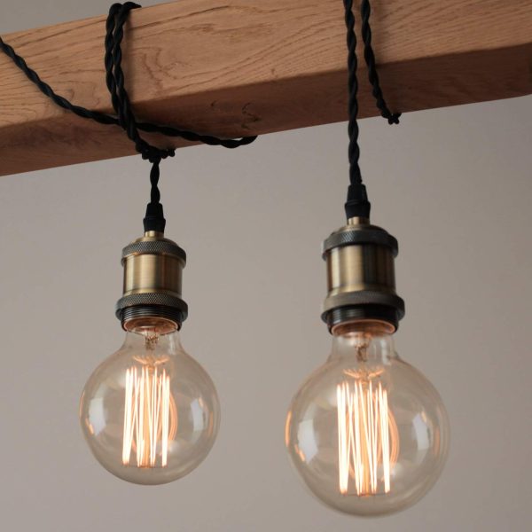 Handmade Rustic Wooden Chandelier - Wood Beam Industrial Pendant Lamp - Image 6