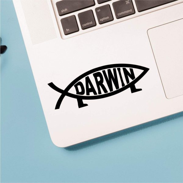 Darwin Fish, Evolution, Laptop vinyl decal sticker - Image 3