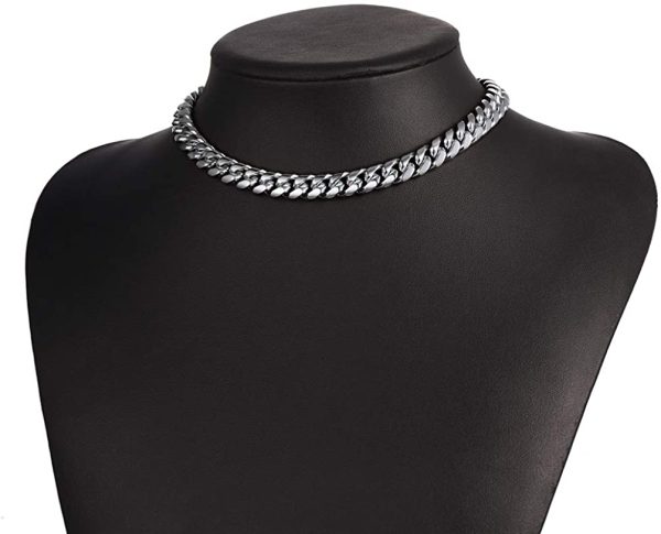 PROSTEEL Men Chunky Chain, 6/10/14mm Miami Cuban Necklace,46/51/55/61/66/71/76 cm, 316L Stainless Steel/Gold Plated/Black (Send Gift Box) - Image 2