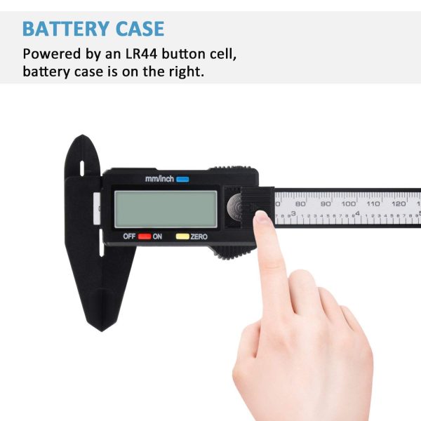 Digital Caliper, Adoric 0-6" Calipers Measuring Tool - Electronic Micrometer Caliper with Large LCD Screen, Auto-off Feature, Inch and Millimeter - Image 2