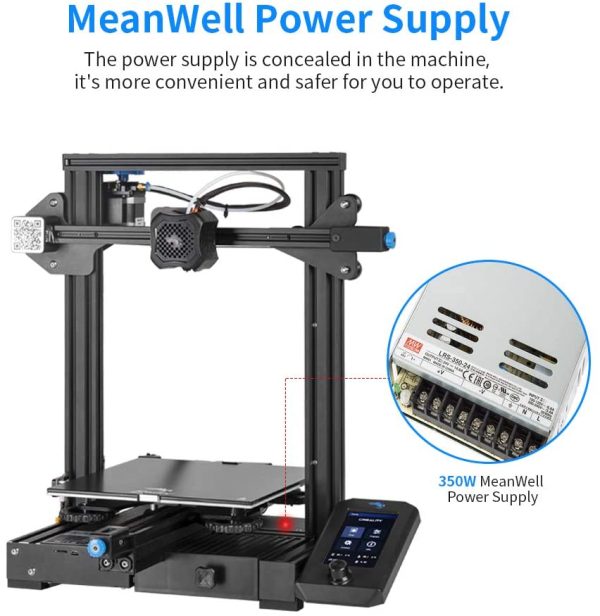 Official Creality Ender 3 V2 3D Printer with 32 Bit Silent Board Meanwell Power Supply Glass Bed and Resume Printing 220x220x250mm - Image 2