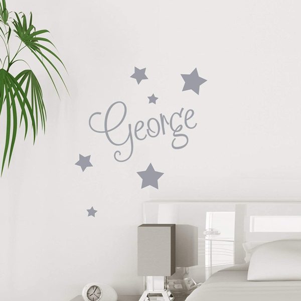 Personalised Wall Name with Stars - Custom Nursery Sticker - Image 3