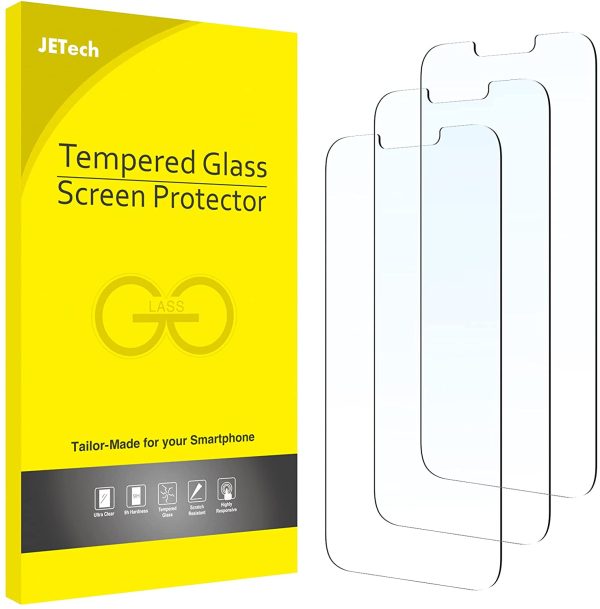 JETech Screen Protector Compatible with iPhone 13 and iPhone 13 Pro 6.1-Inch, Tempered Glass Film, 3-Pack - Image 3