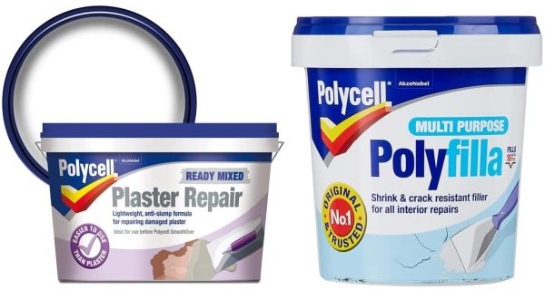 Polycell PLCPRPS25L Plaster Repair Polyfilla Ready Mixed - 2.5 L & PLCMPPR1KGS Multi-Purpose Polyfilla Ready Mixed, 1 Kg - Image 2