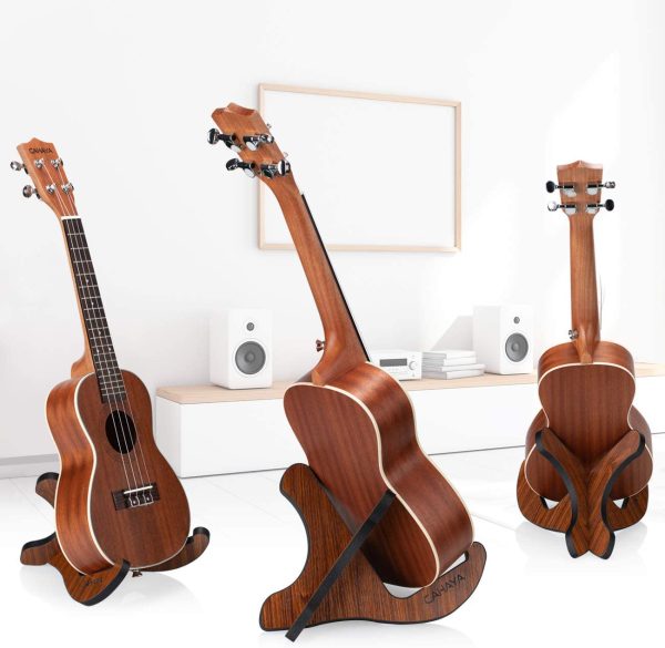 CAHAYA Ukulele Stand Wooden Foldable Musical Detachable Instrument with X Shaped Pieces for Ukulele, CY0022