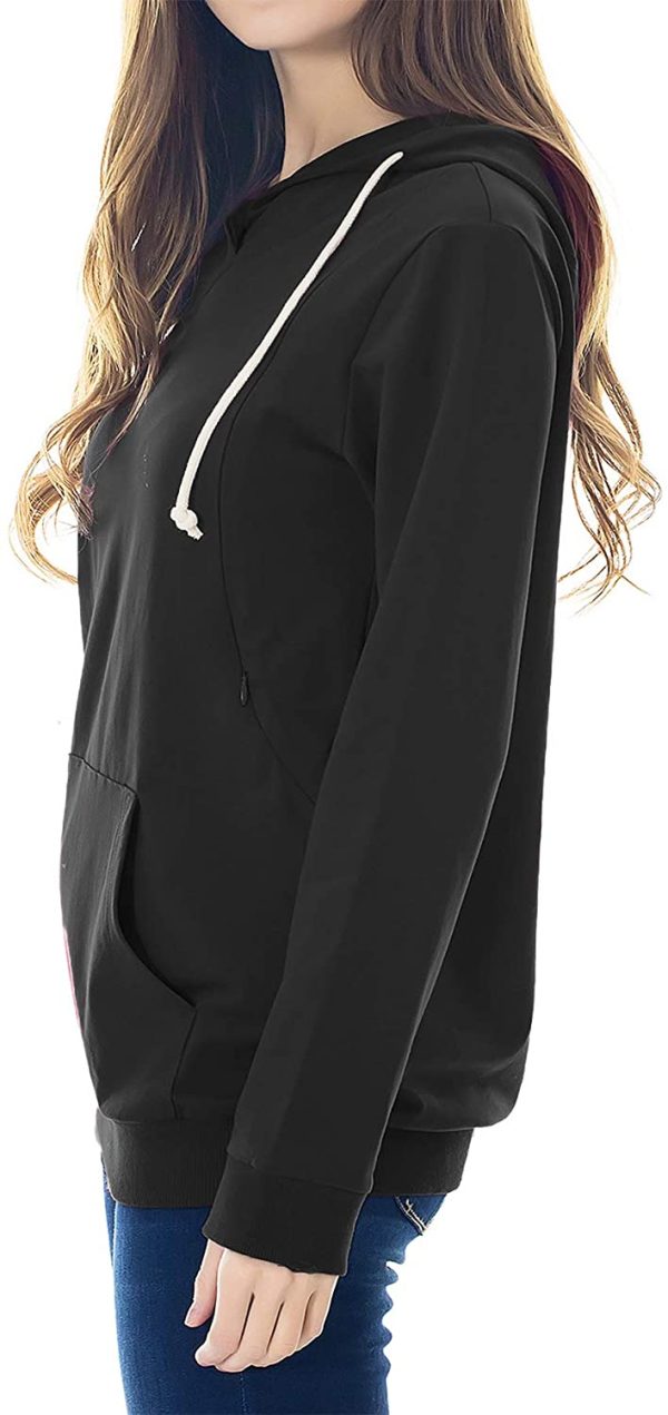 Smallshow Maternity Nursing Hoodies Women??s Long Sleeve Breastfeeding Sweatshirt - Image 3