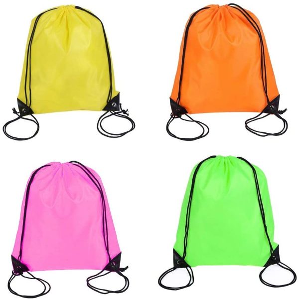 kuou 10Pcs Drawstring Bag, Drawstring Backpack for Picnic Gym Sport Beach Travel Storage 10 Colors - Image 6