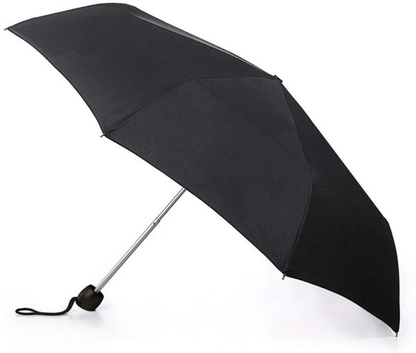 Small Portable Compact Black Umbrella with Manual Folding Mechanism - Image 5