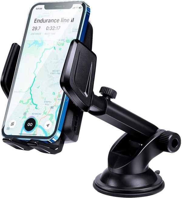 Gozlu Car Phone Holder - Upgraded Shockproof Silicone, Strong Suction, 360?? Vertical & Horizontal Flexible View, Universal Windscreen Dashboard Car Phone Mount for Mobile Phones from 3.8-6.5 Inches - Image 5