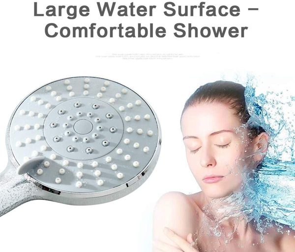 High Pressure Shower Head, Universal Handheld Shower Double Boost Pressure Design for Low Water Pressure 4 Spray - Image 3