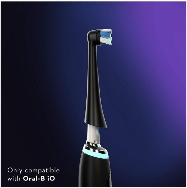 Oral-B iO Ultimate Clean Electric Toothbrush Head, Twisted & Angled Bristles for Deeper Plaque Removal, Pack of 2, Black - Image 6