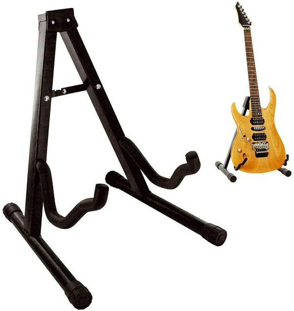 K-ONE Guitar Stand A Frame Foldable Universal Fits All Guitars Acoustic Electric Bass Stand A