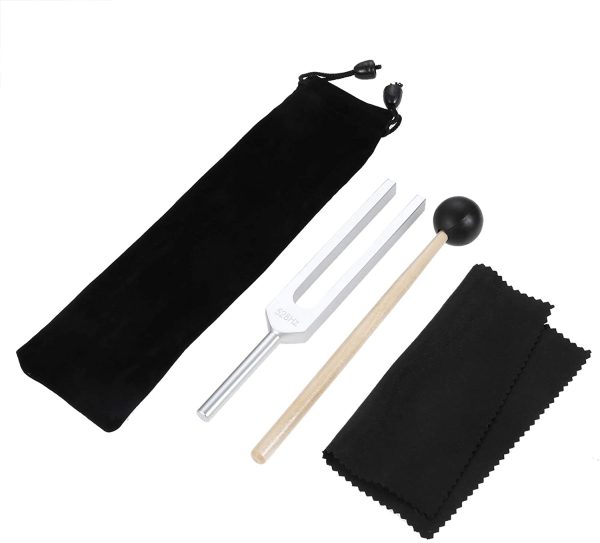 Dreld 528 Hz Tuning Fork with Silicone Hammer and Bag for DNA Repair Healing, Sound therapy, Perfect Healing, Musical Instrument, Balancing, Healers, Vibration