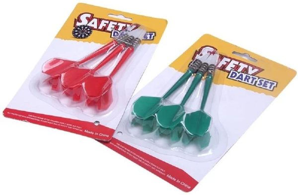 ForuMall Soft Tip Safety Darts-Great Games for Kids-Leisure Sport for Office (3 X Red+3 X Green)