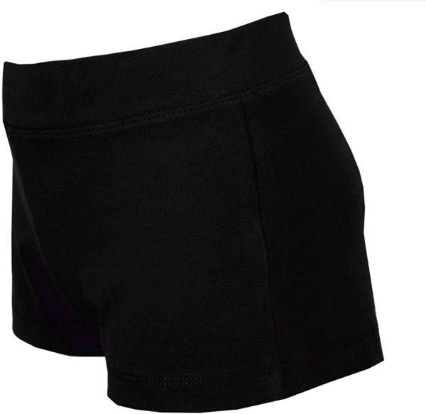 Brody & Co. Childrens Cycle Shorts Girls Dance Exercise Cycling Pants Micro Ballet Stretch Running Irish Dancing Shorts Hot Pants Black - Image 2