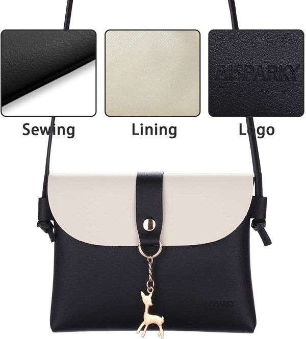 Small Crossbody Purse With Pendant,PU Leather Cross Body Shoulder Bag Phone Purse Handbags for Girls