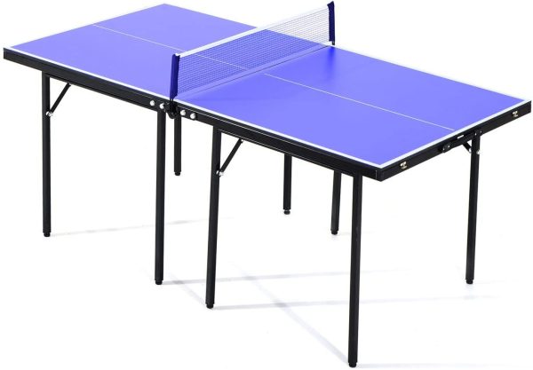 HOMCOM Folding 5ft Mini Compact Table Tennis Top Ping Pong Table Set Professional Net Games Sports Training Play - Image 9