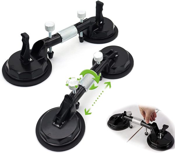 HIGHTOP 2PCS 6Inch Adjustable Stone Seam Setter Suction Cup Suckers Clamps Lifter for Granite Ceramic Tile Marble Glass Joining and Leveling and Aligning Tiles Countertop Installation Tool - Image 7