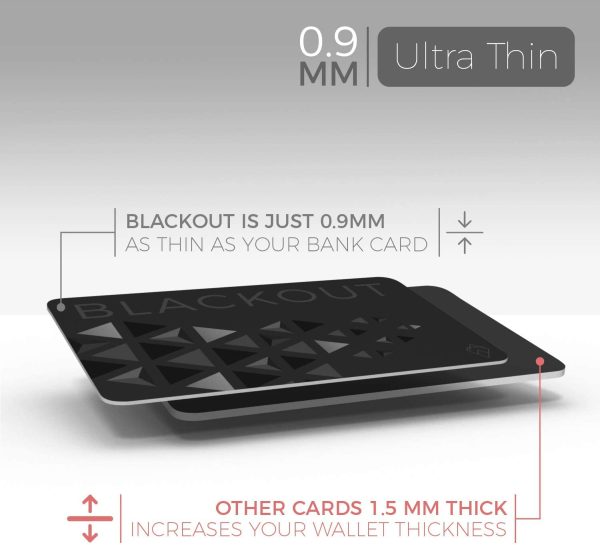 Blackout by AKIELO ?C Ultra Thin RFID Blocking Card (2 x Pack) ?C The Single Solution to Contactless Card Protection ?C The Ultimate RFID Card Protector for Your Wallet or Purse?? - Image 3