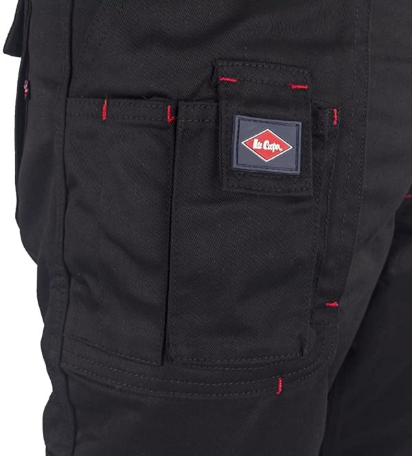 Lee Cooper Workwear Mens Multi Pocket Easy Care Heavy Duty Knee Pad Pockets Safety Work Cargo Trousers Pants