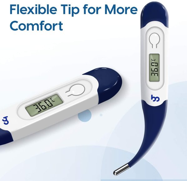 Femometer Thermometer for Adults Digital Thermometers with Flexible Tip, Fast Accurate Oral Body Thermometer for Adults Kids and Babies - Image 2