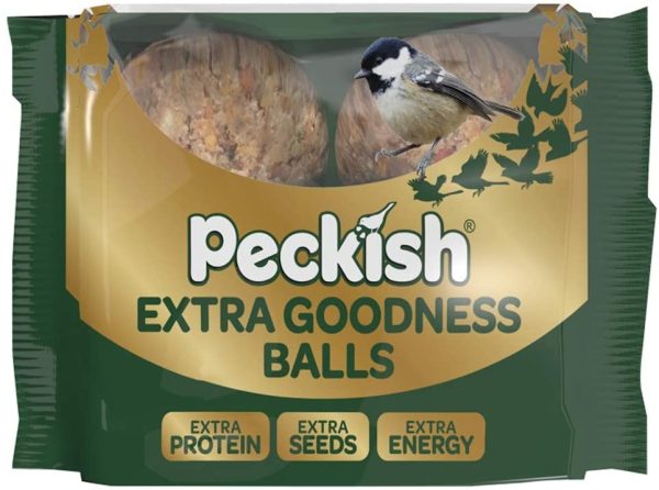 Peckish 60051406 Extra Goodness Balls Bird Food 4 X 80g (320g), Natural