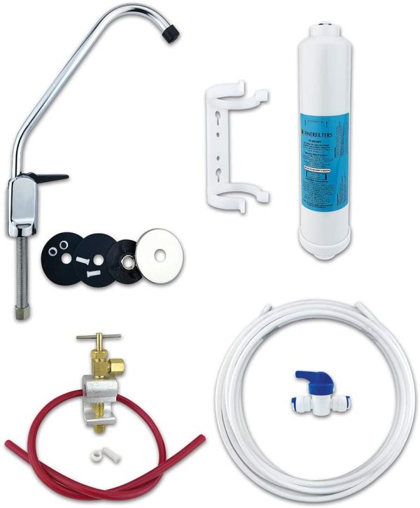 Classic Undersink Drinking Water Filter Kit System Including Tap and Accessories (Lever Tap)