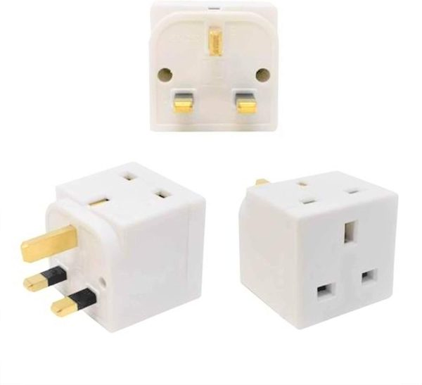 HomeBerg 2 Way Double Plug Adaptor - Multi Plugs Extension Sockets Adapter - UK 3 Pin Socket Extensions 250V 13 Amp - Power Extender Multiplug Block for Kitchen, Office, PC, TV, Indoor Lighting - Image 7