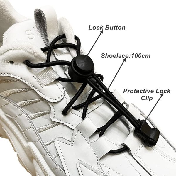 Sukmax Elastic No Tie Laces,100cm Elastic Shoe Laces No Tie Elastic Lock Shoelaces for Kids,Adults,Runners,Disabled - Image 5