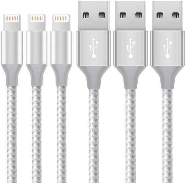 iPhone Charger Cable Lightning Cable 3Pack 3FT/1M Fast Charging & Sync Wire Compatible with iPhone XS/XR/X/8/7/6/5, iPad Pro/Air/mini and More