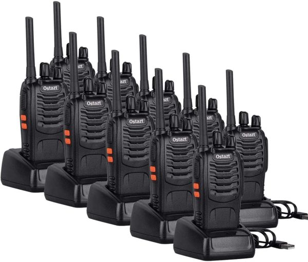 Long Range Walkie Talkie 88E (Updated Version), 2 Way Radio with Rechargeable Li-ion Battery and Earpieces (10 pack) - Image 3