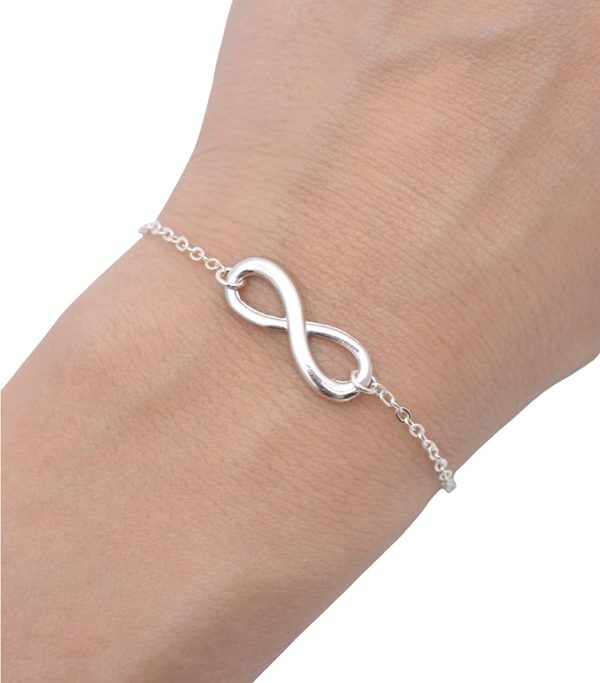 Infinity Charm Bracelet With Chain For Women/Girls