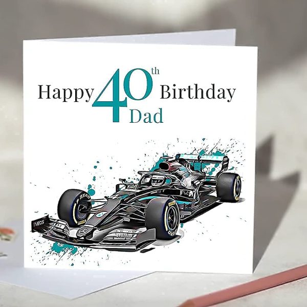 Lewis Hamilton Formula One F1 Mercedes Birthday Card Personalise with Age and Name - Image 5