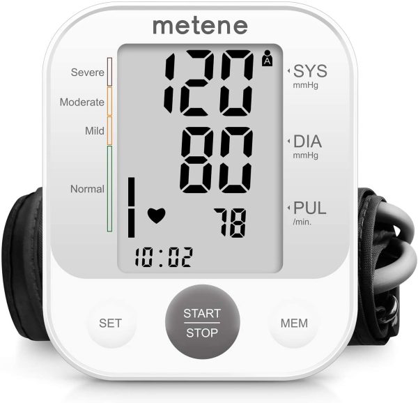 Metene Blood Pressure Monitor Upper Arm BP Cuff Machine, Accurate Automatic High Blood Pressure Machine Kit with Large Cuff 22-40cm, Pulse Rate Monitor for Home Use - Image 5