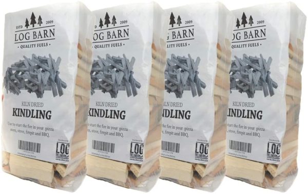 Kindling Wood x 4 Bags - Kiln Dried. Perfect for Starting Open Fires, Charcoal, Wood Burning Stoves, BBQ's, Log Burners, Camp Fires, Fire Pits and Pizza Ovens, Comes in a Cardboard Box - Image 2