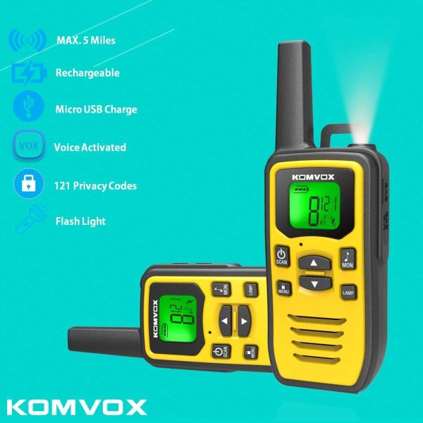 Professional Walkie Talkies for Adults, Rechargeable PMR Two Way Radios, 2 Way Radios Walky Talky Survival Gear and Equipment - Image 7