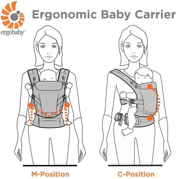 Ergobaby Baby Carrier for Toddler, 360 Cool Air Carbon Grey, 4-Position Ergonomic Child Carrier and Backpack - Image 5