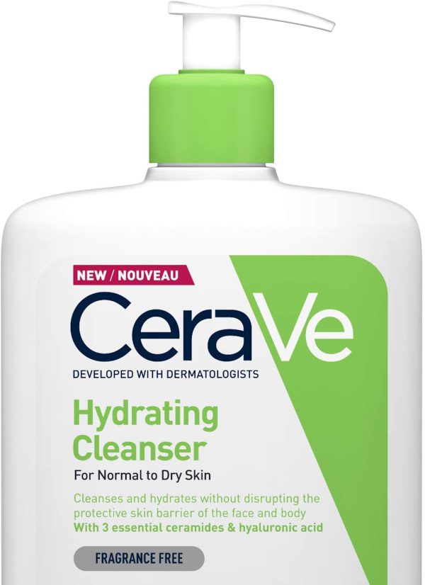 CeraVe Hydrating Cleanser | 1L/35oz | Family-sized Face, Body & Hand Wash with Hyaluronic Acid - Image 5