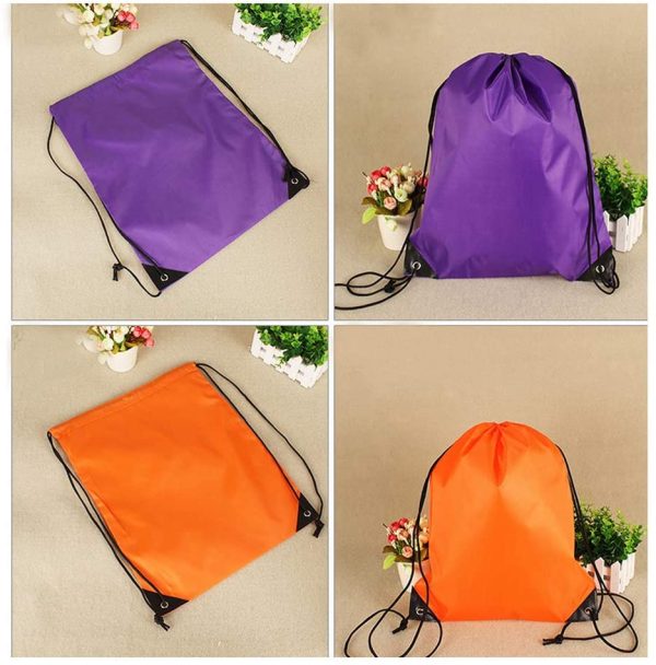 kuou 10Pcs Drawstring Bag, Drawstring Backpack for Picnic Gym Sport Beach Travel Storage 10 Colors - Image 3