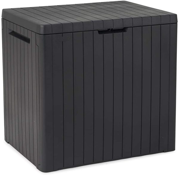 Keter City Outdoor Storage Box Garden Furniture 57.8 x 44 x 55 cm - Dark Grey - Image 7