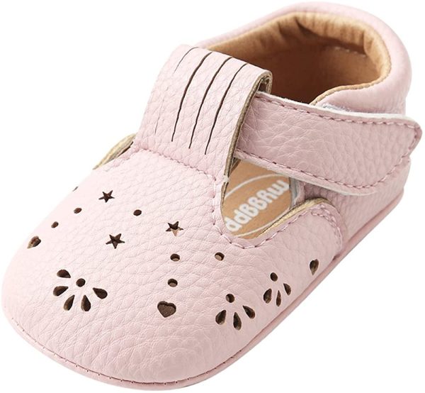 ESTAMICO Baby Girls Sneakers PU Leather Anti-Slip Summer Infant Prewalker Shoes - Image 6