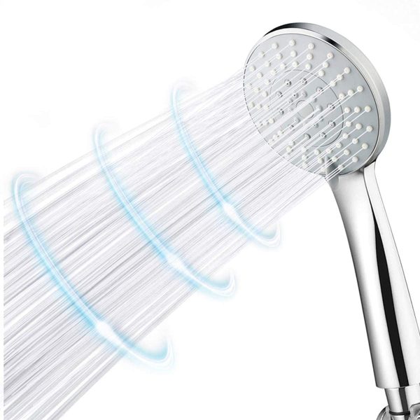 High Pressure Shower Head, Universal Handheld Shower Double Boost Pressure Design for Low Water Pressure 4 Spray