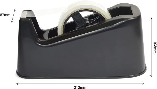 Germ-Savvy Antibacterial: 500 Heavy Duty Tape Dispenser - Black - Image 3