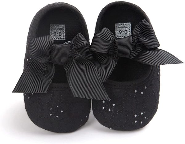 LACOFIA Baby Girls Princess Bowknot Anti-Slip Soft Sole Christening Shoes - Image 5